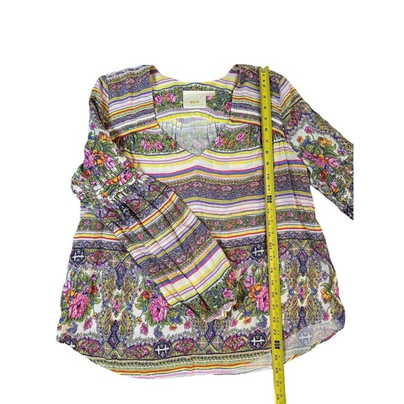 Anthropologie Maeve Ceresco Peasant Top Boho Colorful Size Small - Picture 6 of 7